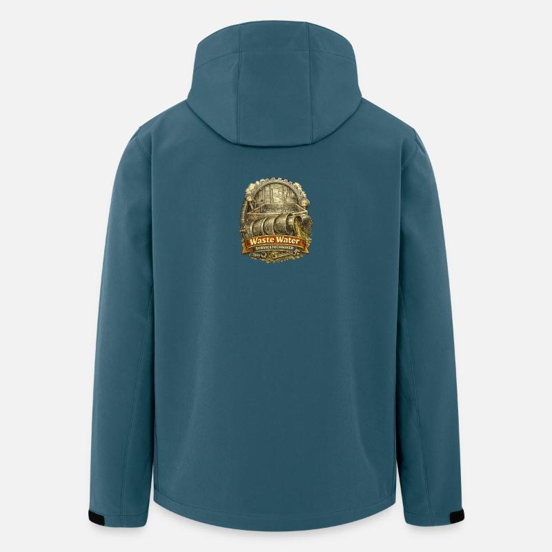 Waste Water Service-Techniker Steampunk - Recycelte Männer Softshell-Jacke von Stanley/Stella - Dunkles Petrol