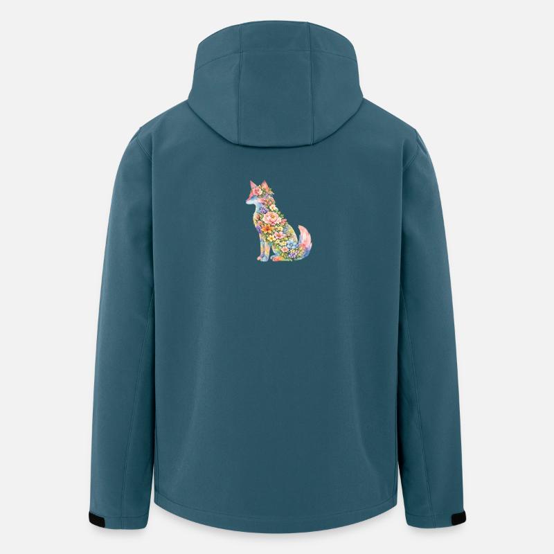 Rævesilhuetblomster - Stanley/Stella herre softshelljakke i genanvendt polyester - mørk petrol