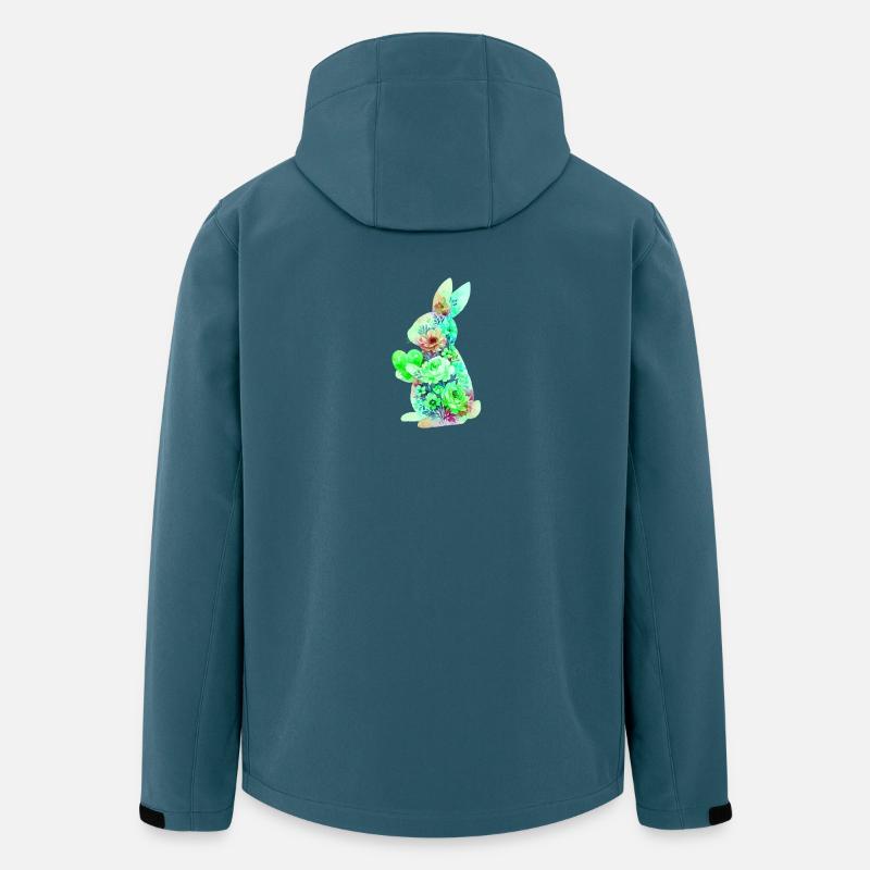 Hase Herz Niedlich - Recycelte Männer Softshell-Jacke von Stanley/Stella - Dunkles Petrol