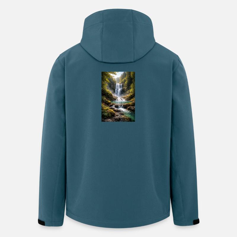 Greenery by the waterfall - Men’s Recycled Softshell Jacket by Stanley/Stella - stargazer