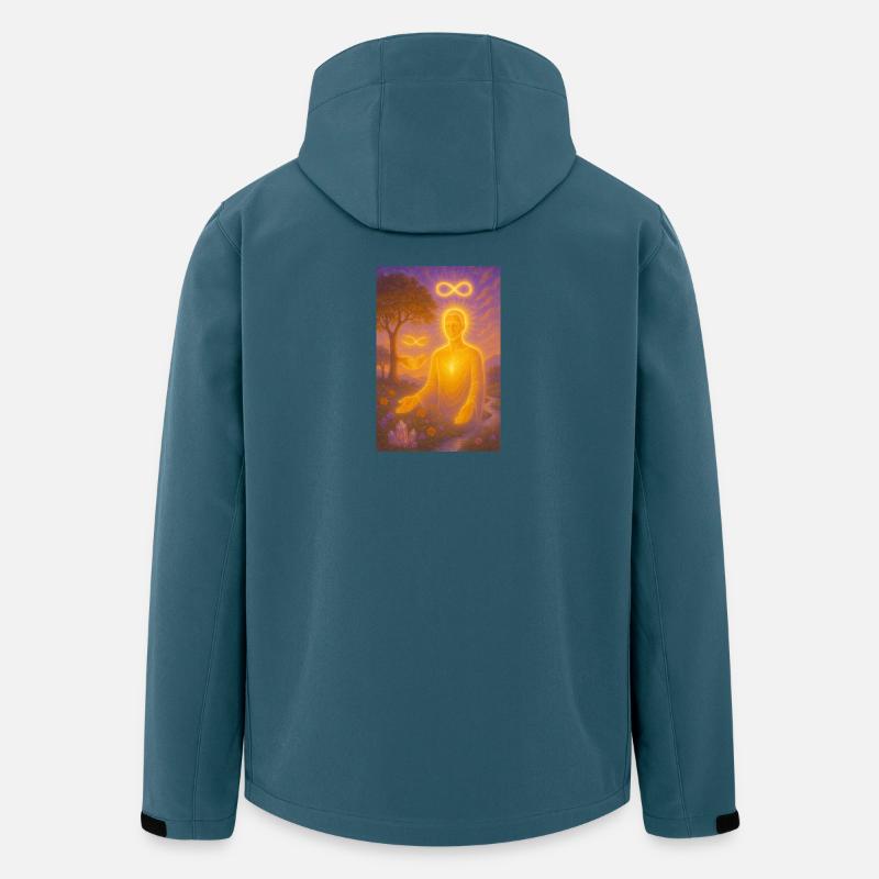 Aura der Unendlichkeit - Recycelte Männer Softshell-Jacke von Stanley/Stella - Dunkles Petrol