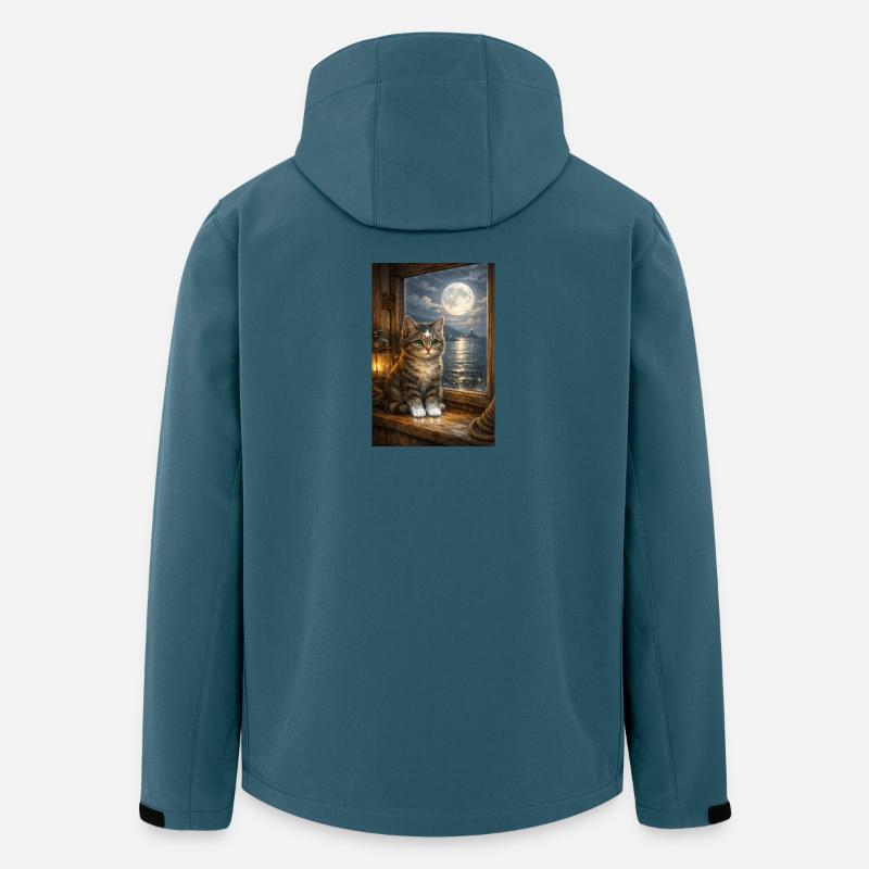 Mondscheinpfoten_ - Recycelte Männer Softshell-Jacke von Stanley/Stella - Dunkles Petrol