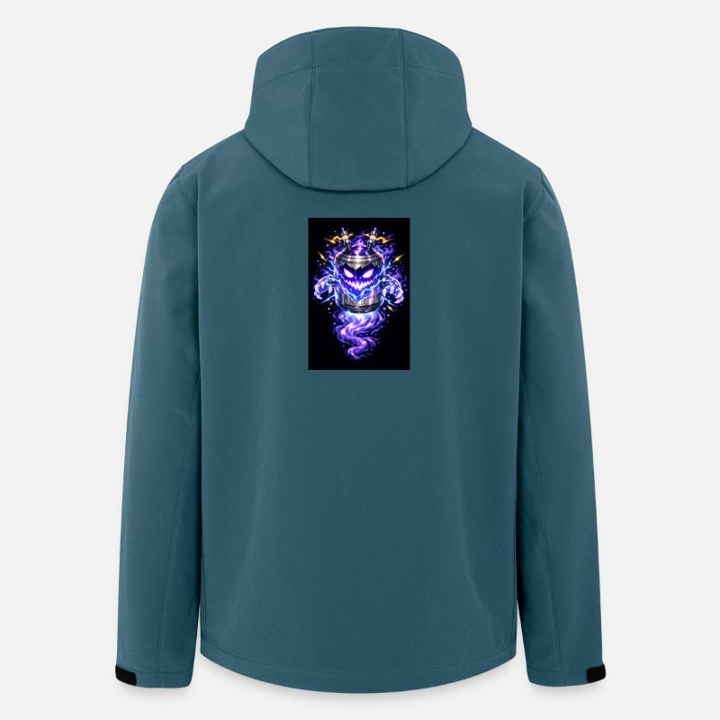 Blitzkürbis Dämon - Recycelte Männer Softshell-Jacke von Stanley/Stella - Dunkles Petrol