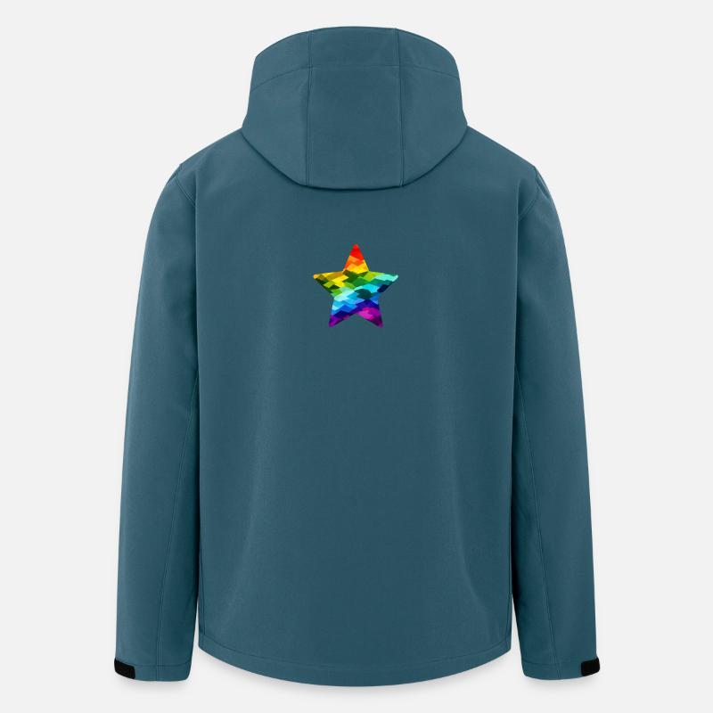 Rainbow Mosaic Star - Men’s Recycled Softshell Jacket by Stanley/Stella - stargazer