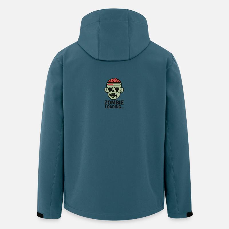Zombie Loading Skull Graphic - Men’s Recycled Softshell Jacket by Stanley/Stella - stargazer