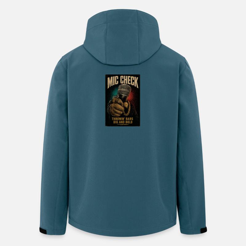 Mic Check Bold Throwin' Bars - Recycelte Männer Softshell-Jacke von Stanley/Stella - Dunkles Petrol
