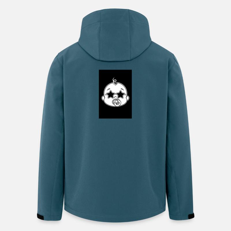 Baby-Sterne und Schnuller - Recycelte Männer Softshell-Jacke von Stanley/Stella - Dunkles Petrol
