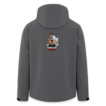 Arbeitszeit Betrug Satire - Recycelte Männer Softshell-Jacke von Stanley/Stella - Dunkles Petrol - Hinten - AI Model Male 185 light (185cm)