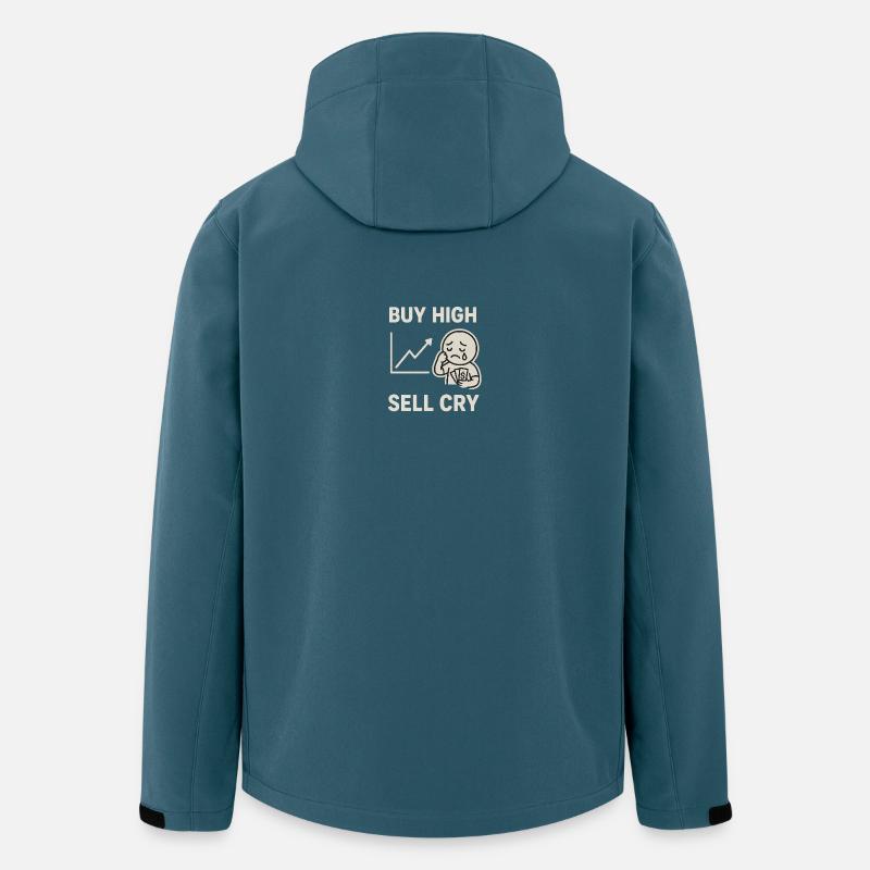 BUY HIGH SELL CRY - Recycelte Männer Softshell-Jacke von Stanley/Stella - Dunkles Petrol