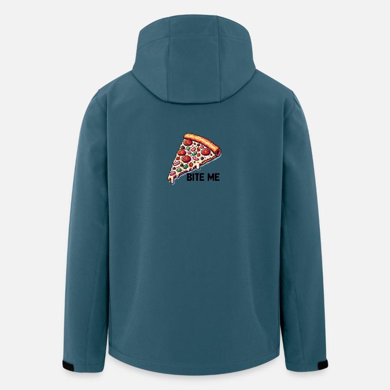 Bite me Pizza - Recycelte Männer Softshell-Jacke von Stanley/Stella - Dunkles Petrol