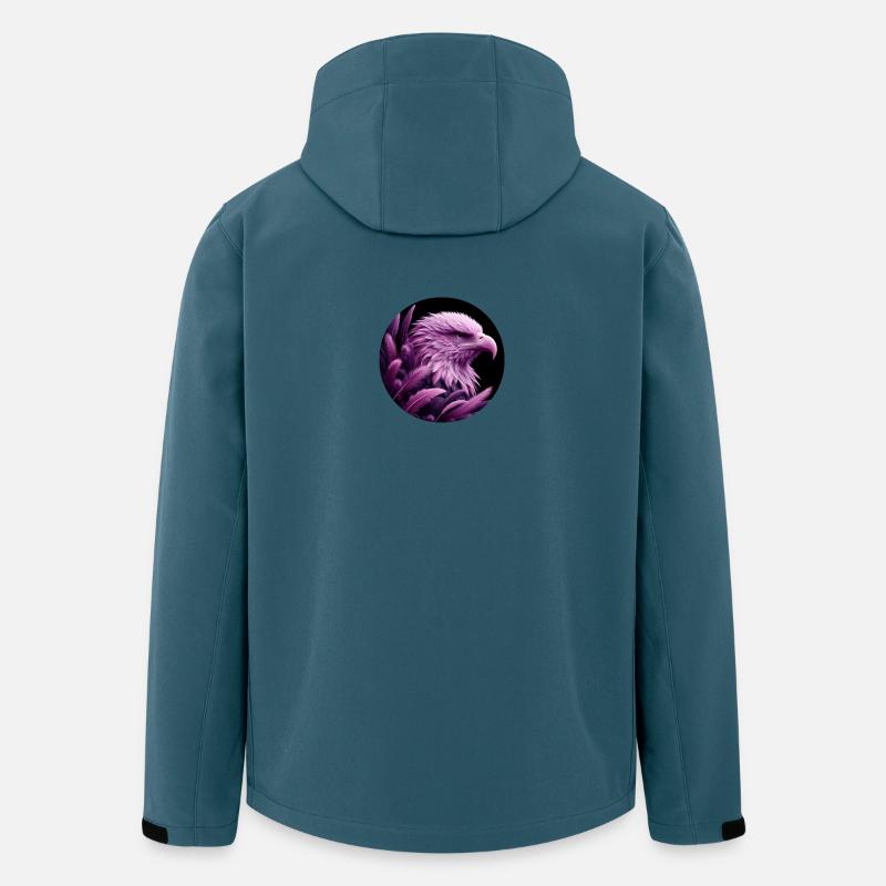 Lila Adler Kopf mit Federn - Recycelte Männer Softshell-Jacke von Stanley/Stella - Dunkles Petrol