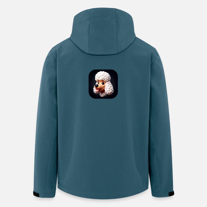 Comic Pudel Hund - Recycelte Männer Softshell-Jacke von Stanley/Stella - Dunkles Petrol