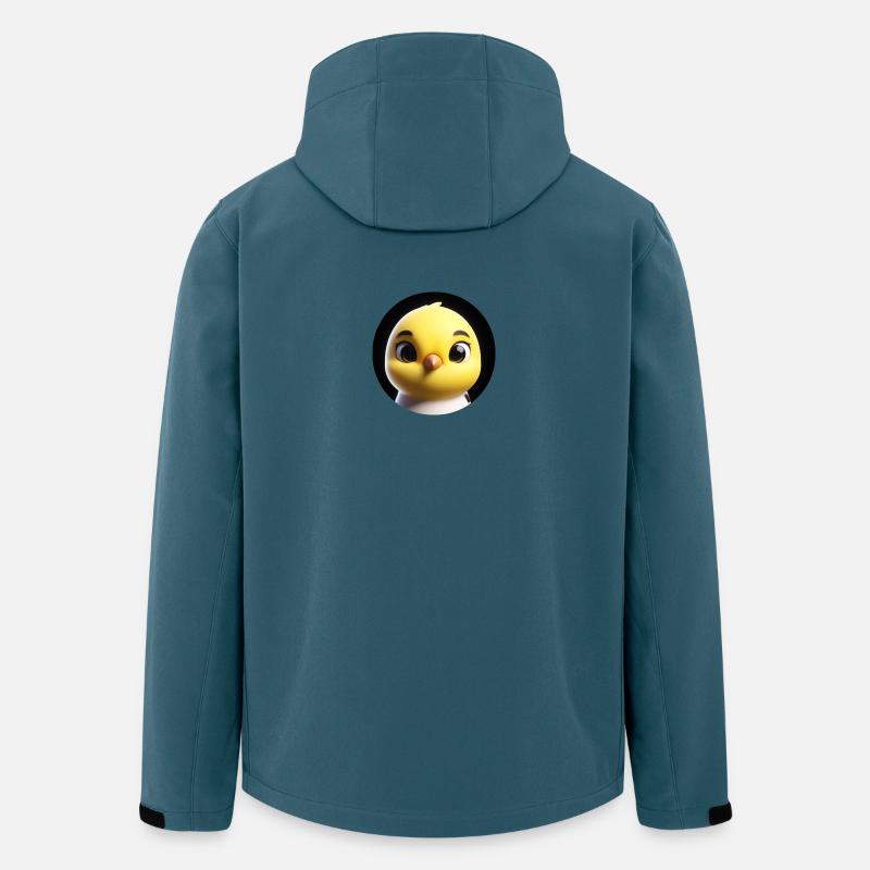 Küken im Animationsstil - Recycelte Männer Softshell-Jacke von Stanley/Stella - Dunkles Petrol