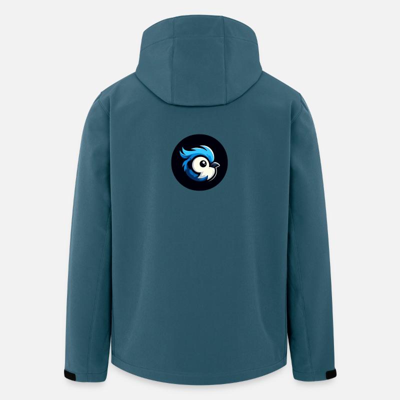 Oiseau comique - Veste softshell homme en polyester recyclé Stanley/Stella - bleu pétrole foncé