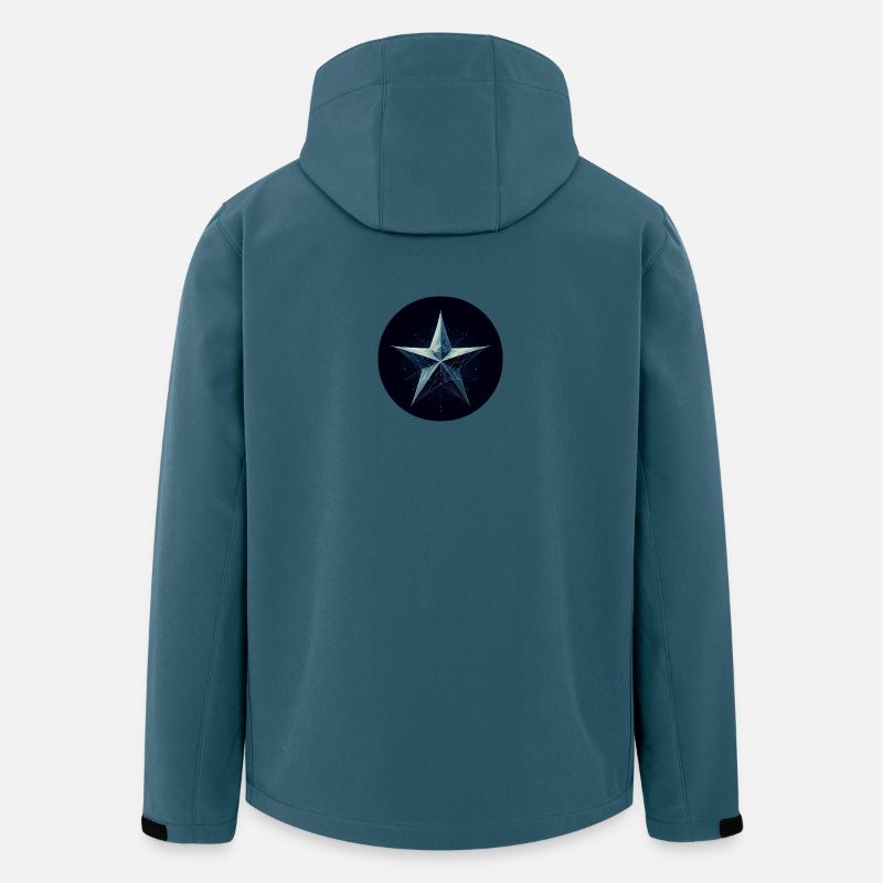 Blue star in polygon style - Men’s Recycled Softshell Jacket by Stanley/Stella - stargazer