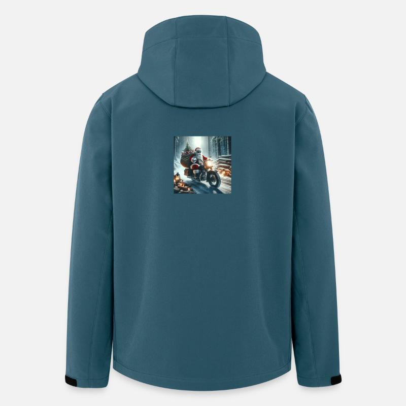 Weihnachts Design 8 - Recycelte Männer Softshell-Jacke von Stanley/Stella - Dunkles Petrol