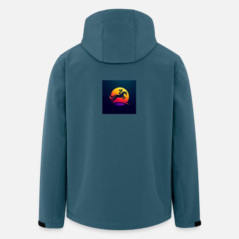 Cavalier à cheval 1 - Veste softshell homme en polyester recyclé Stanley/Stella - bleu pétrole foncé