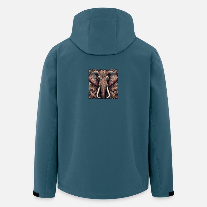 Geschmückter Elefant - Recycelte Männer Softshell-Jacke von Stanley/Stella - Dunkles Petrol