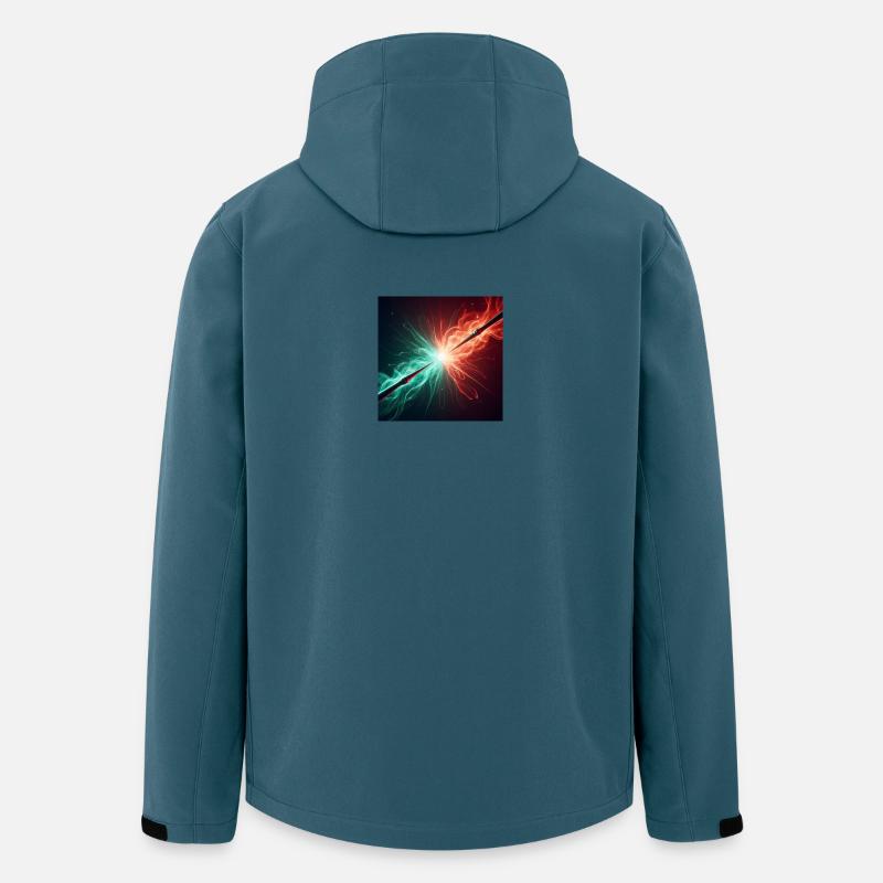 Zwei Zauberstäbe im Kampf - Recycelte Männer Softshell-Jacke von Stanley/Stella - Dunkles Petrol