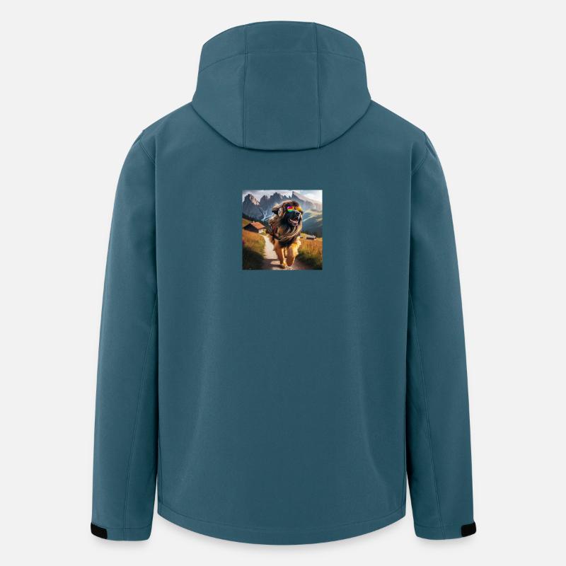 Leonberger Kunst - Recycelte Männer Softshell-Jacke von Stanley/Stella - Dunkles Petrol