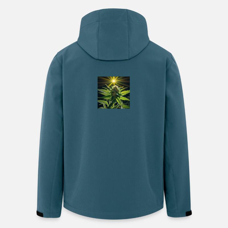 Cannabis 4 - Veste softshell homme en polyester recyclé Stanley/Stella - bleu pétrole foncé