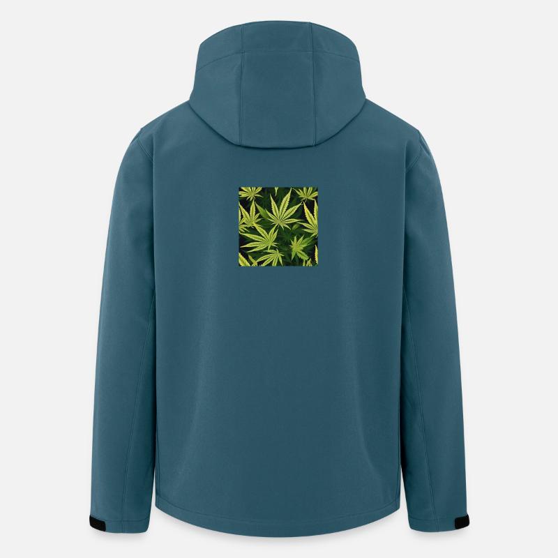 Cannabis 3 - Veste softshell homme en polyester recyclé Stanley/Stella - bleu pétrole foncé