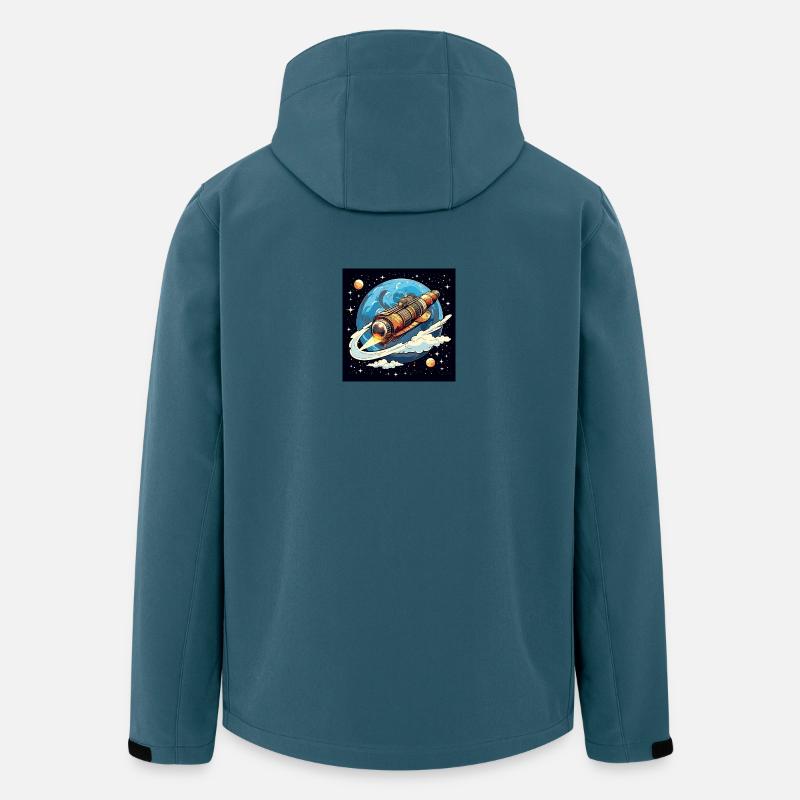 Raketenflug durchs All - Recycelte Männer Softshell-Jacke von Stanley/Stella - Dunkles Petrol