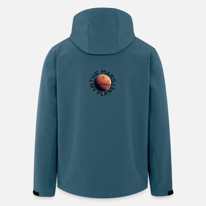 Marsoberfläche mit Kratern - Recycelte Männer Softshell-Jacke von Stanley/Stella - Dunkles Petrol