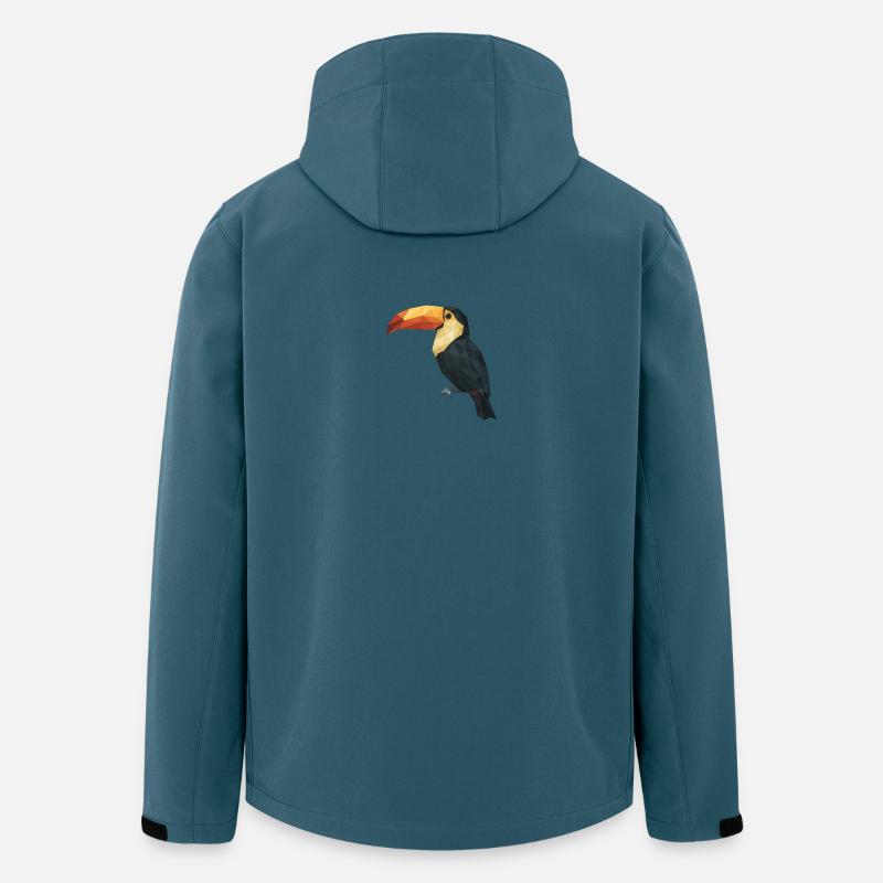 Low Poly Toucan – Geometric Tropical Bird - Men’s Recycled Softshell Jacket by Stanley/Stella - stargazer