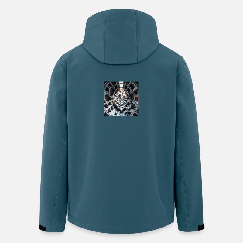 Wendeltreppen-Atrium - Recycelte Männer Softshell-Jacke von Stanley/Stella - Dunkles Petrol