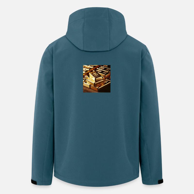 Goldbarren Dollar - Recycelte Männer Softshell-Jacke von Stanley/Stella - Dunkles Petrol