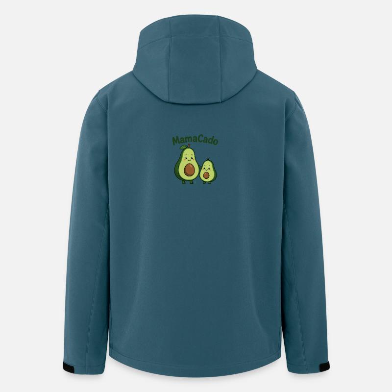 MamaCado – Avocado mit Herz - Recycelte Männer Softshell-Jacke von Stanley/Stella - Dunkles Petrol
