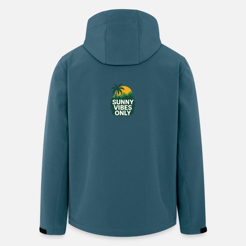 Sonnige Vibes mit Dschungelmotiven - Recycelte Männer Softshell-Jacke von Stanley/Stella - Dunkles Petrol