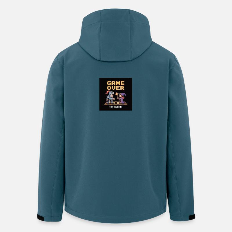Game Over Pixel Duel Design - Recycelte Männer Softshell-Jacke von Stanley/Stella - Dunkles Petrol