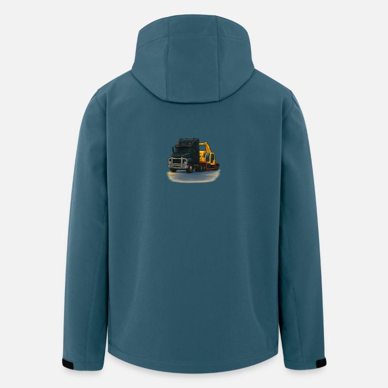 Abschleppwagen mit Kran Illustration - Recycelte Männer Softshell-Jacke von Stanley/Stella - Dunkles Petrol