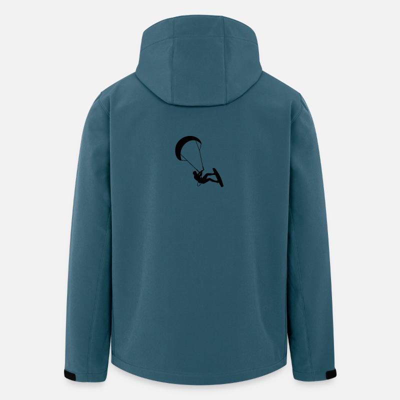 Kiter. Kitesurfing - Recycelte Männer Softshell-Jacke von Stanley/Stella - Dunkles Petrol