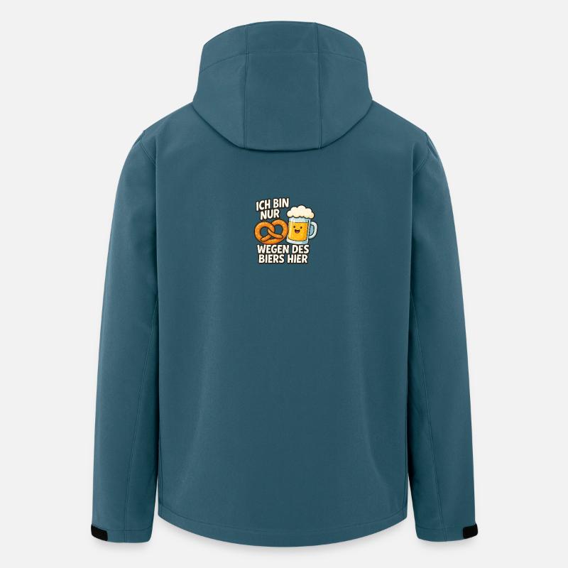 Humorvolles Bierzitat mit Brezn - Recycelte Männer Softshell-Jacke von Stanley/Stella - Dunkles Petrol