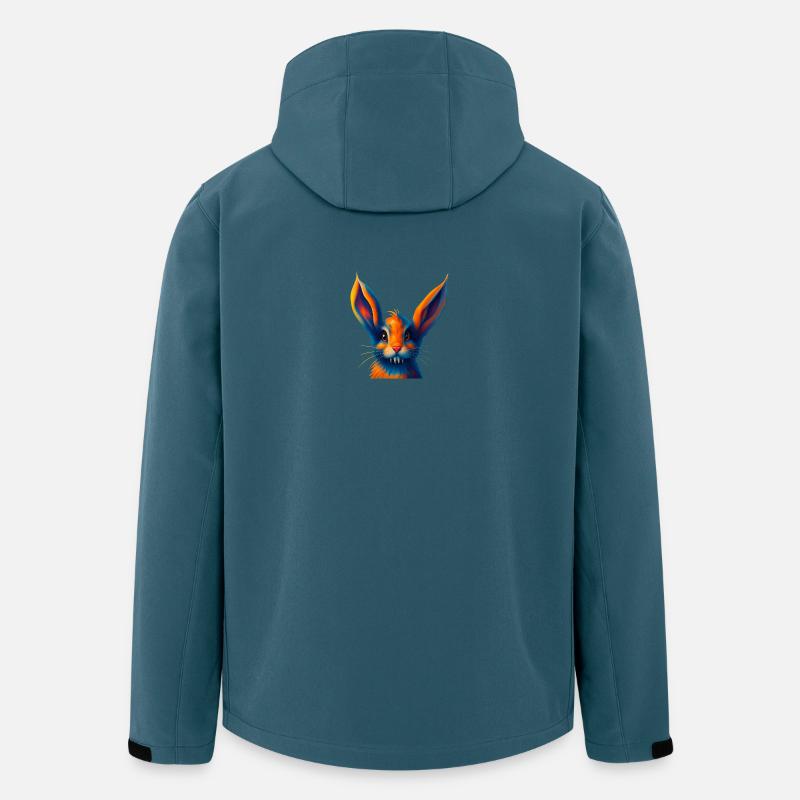 Futuristischer Hase mit der Magie der Farben - Recycelte Männer Softshell-Jacke von Stanley/Stella - Dunkles Petrol