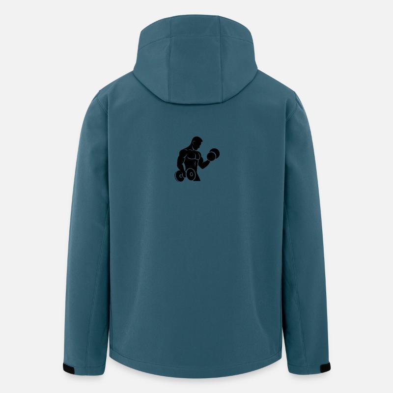 Muskelmann beim Krafttraining - Recycelte Männer Softshell-Jacke von Stanley/Stella - Dunkles Petrol