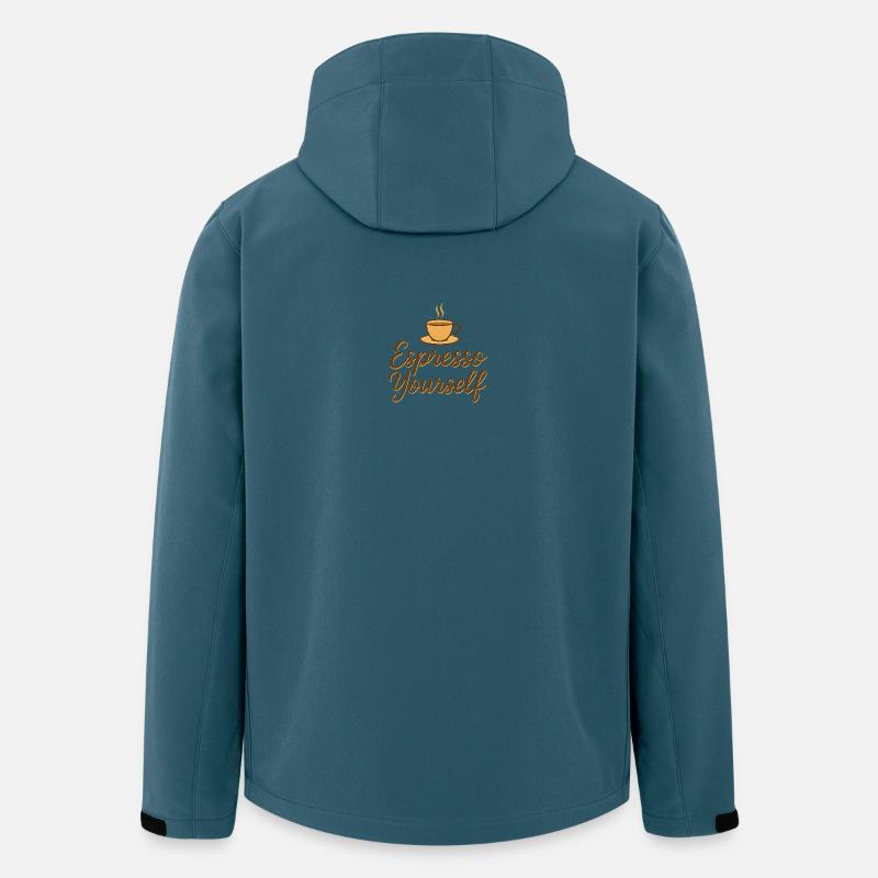 Kaffeetasse mit Inspirierendem Spruch - Recycelte Männer Softshell-Jacke von Stanley/Stella - Dunkles Petrol