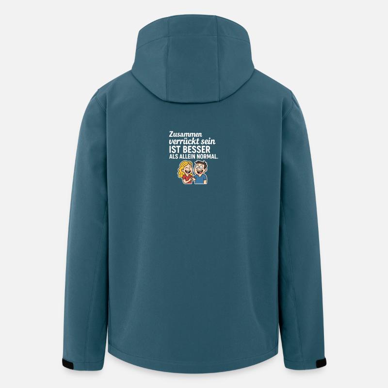 Humorous quote: Being crazy together - Men’s Recycled Softshell Jacket by Stanley/Stella - stargazer
