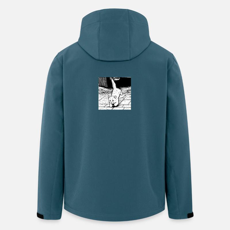 Katzenpfoten Blick unter Auto - Recycelte Männer Softshell-Jacke von Stanley/Stella - Dunkles Petrol