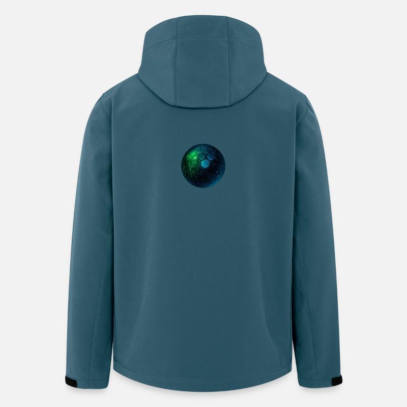Neon Hexagon Kugel - Recycelte Männer Softshell-Jacke von Stanley/Stella - Dunkles Petrol