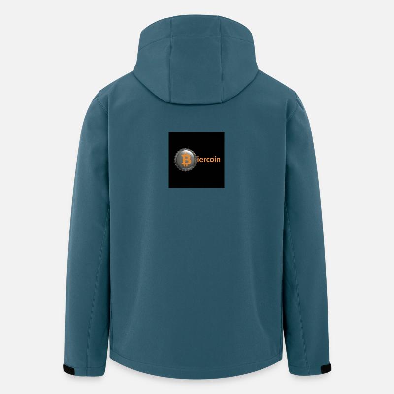 Biercoin Bitcoin Flaschenverschluss - Recycelte Männer Softshell-Jacke von Stanley/Stella - Dunkles Petrol