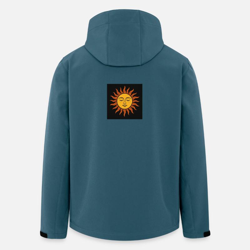 Antlitz der Sonne - Recycelte Männer Softshell-Jacke von Stanley/Stella - Dunkles Petrol