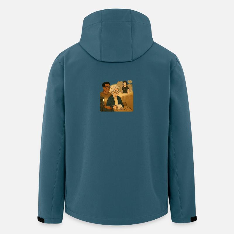 Oma mit dem Enkel - Recycelte Männer Softshell-Jacke von Stanley/Stella - Dunkles Petrol
