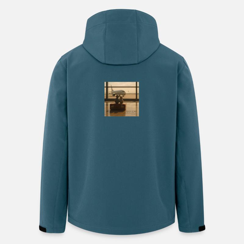 Heimkehrende Herzen am Terminal - Recycelte Männer Softshell-Jacke von Stanley/Stella - Dunkles Petrol