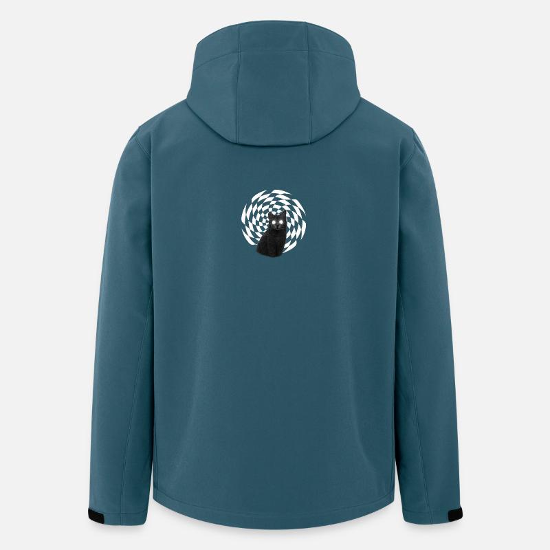 Spiral Cat - Recycelte Männer Softshell-Jacke von Stanley/Stella - Dunkles Petrol