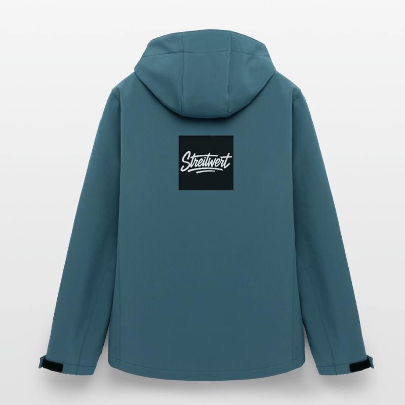 Logo Contested Script Noir Veste softshell homme en polyester recyclé Stanley/Stella