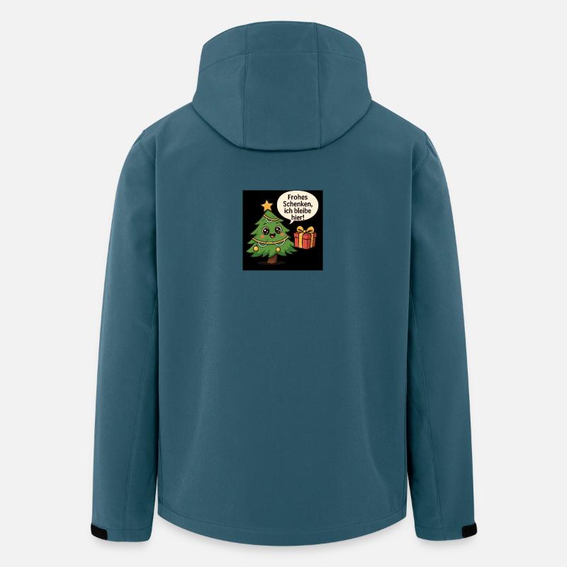 Fröhliches Schenken Weihnachtsbaum - Recycelte Männer Softshell-Jacke von Stanley/Stella - Dunkles Petrol